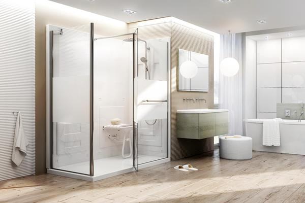 Réaménagement sol de salle de bains avec stratifié imitation bois